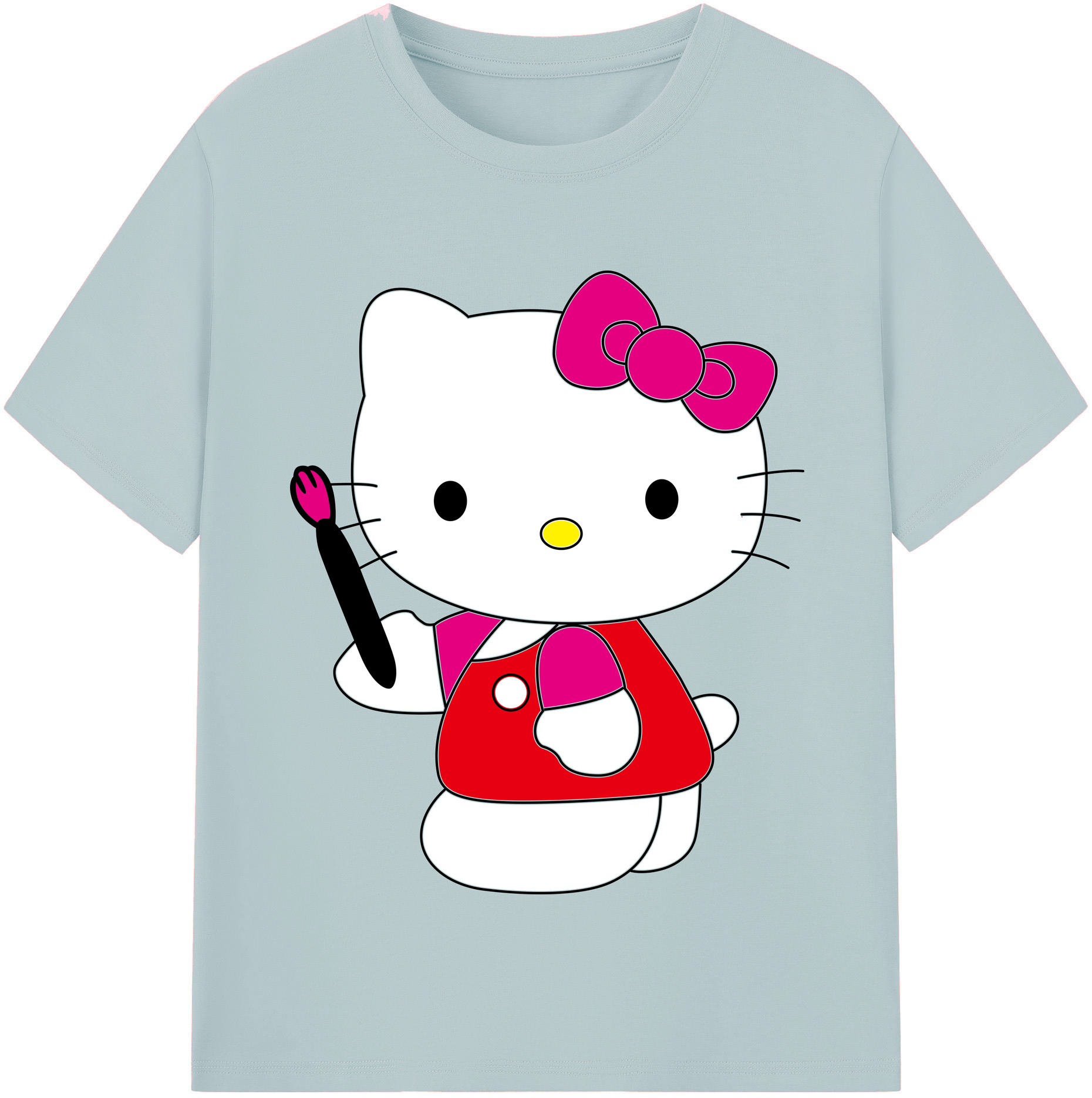 （画像用） Hello Kitty ハローキティ 綿100％半袖Tシャツ（フロントプリント）